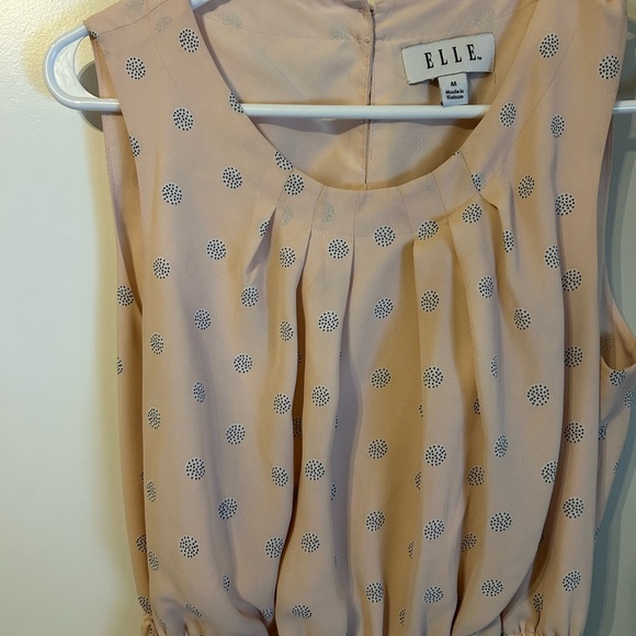 Elle Peach and Blue Midi Dress.  No Belt - Picture 4 of 5